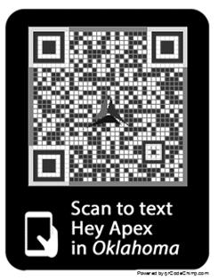 Text Hey Apex in Oklahoma